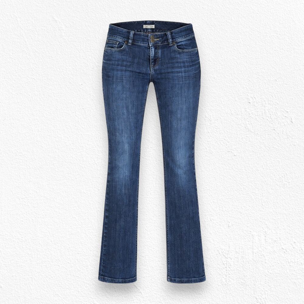 Y2K Vintage CAbi Dark Wash Low Rise Straight Leg Lou Lou Style 201 Jeans Size 4